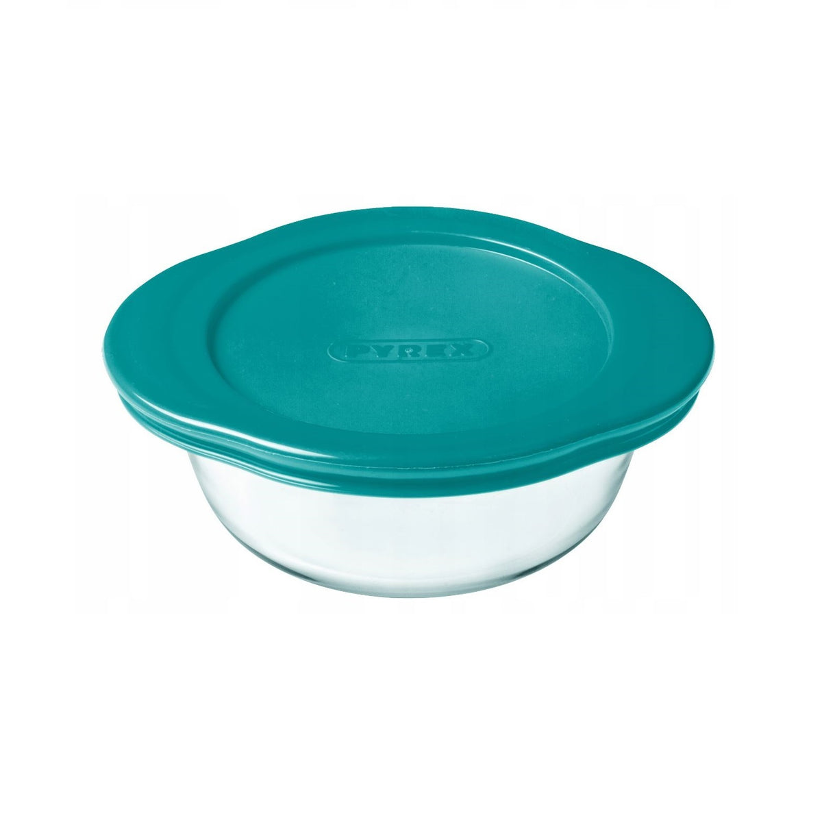 Pyrex Cook and Store Round Dish Transparent 14cm x 12cm x 5cm 0.35tr 206P000 | Airtight BPA-free Lid | Multi-uses | Manipuler Handle| Microwave Safe | 3 Conserver Store