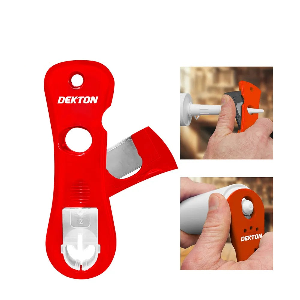 Dekton 2-In-1 Cartridge Cutting Tool Red DT95755 | Heavy Duty | Safer Than a Knife