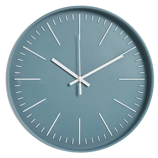 Analog Wall Clock Blue 30.5cm 082420