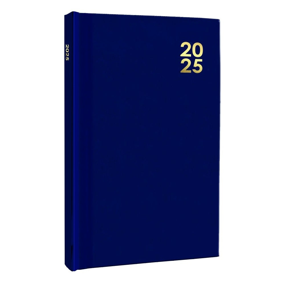 Design Group A6 2025 Hardback Week To View A6 Diary Blue FSC-BASG25