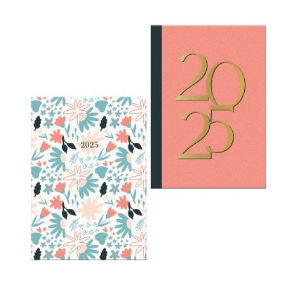 Design Group A5 2025 Week To View Kraft Diary Assorted FSC-KRPK25