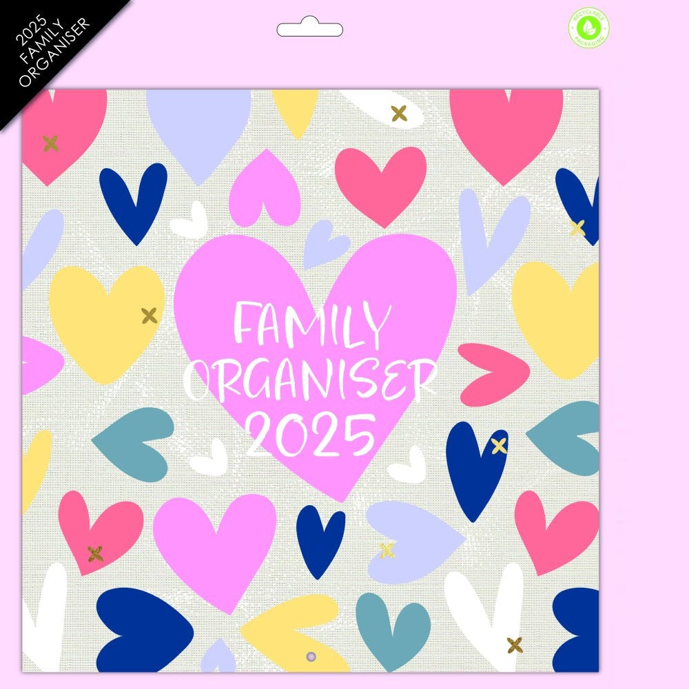 Design Group 2025 Family Organiser Calendar Assorted YAM25