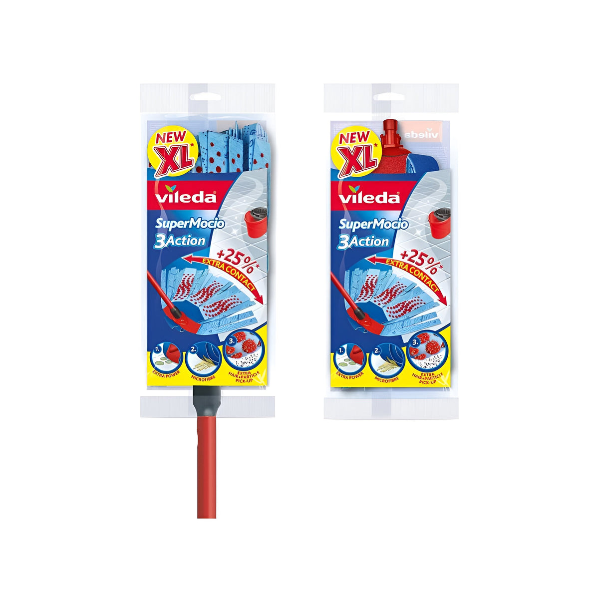 Vileda SuperMocio 3 Action Mop with Extra Refill XL Multicoloured 152394