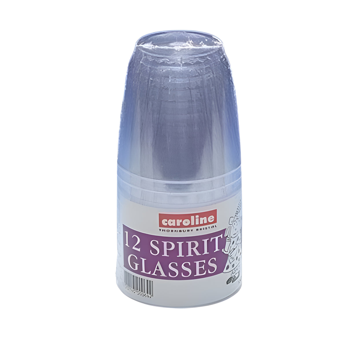 Caroline Spirit Glasses Clear 250ml Pack of 12 1621 | High-Quality Construction | Disposable and Convenient | Ideal for Outdoor Use