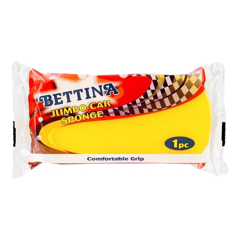 Bettina Jumbo Car Cleaning Sponge Yellow Pack of 1 B118 | Comfortable Grip