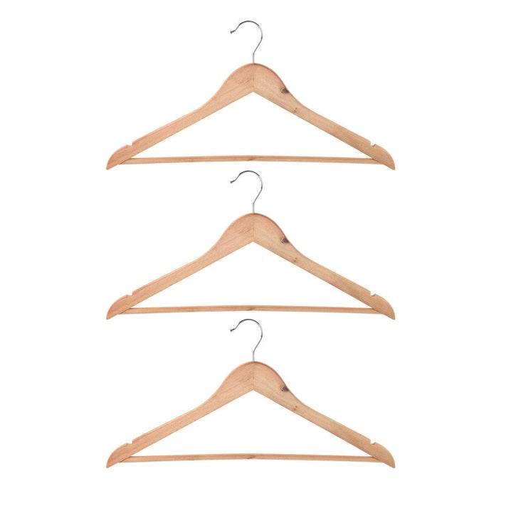Storage Solutions Wooden Clothes Hangers Pack of 3 176289