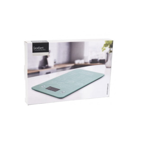 Excellent Houseware Glass Kitchen Scale Green 21.5cm x 15cm 170-489970