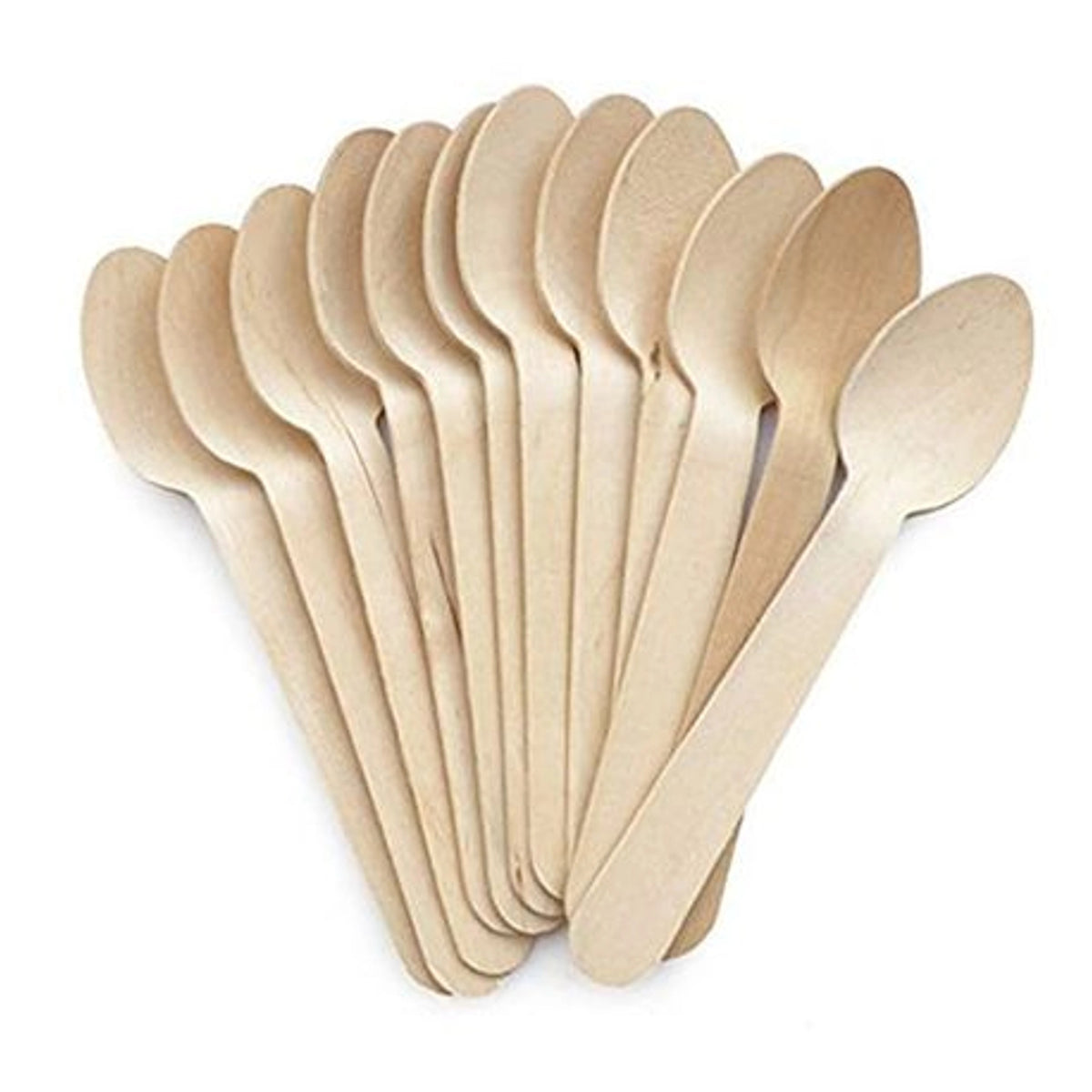 Natural Birchwood Spoon Set Pack of 30 090192