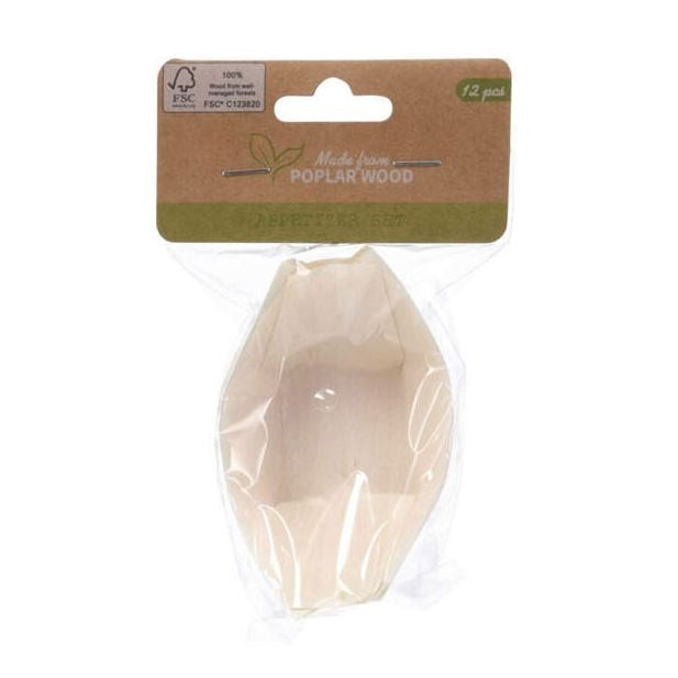 Poplar Wood Appetizer Set Pack of 12 081634