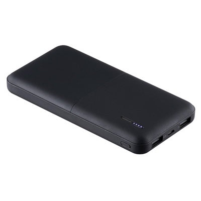 Daewoo Dual Port 10000mAh Power Bank Black CT005068 | Output - DC5V-2.0A | Fast Charge Technology | USb A Ports | Compact Design | Soft Touch Finish | IC Protection
