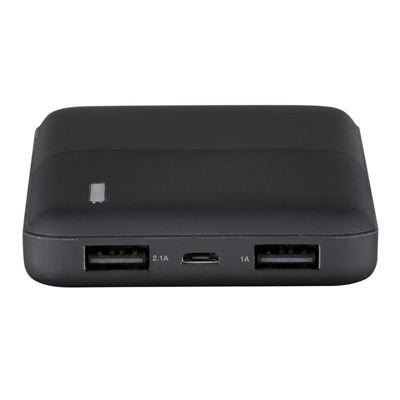 Daewoo Dual Port 10000mAh Power Bank Black CT005068 | Output - DC5V-2.0A | Fast Charge Technology | USb A Ports | Compact Design | Soft Touch Finish | IC Protection
