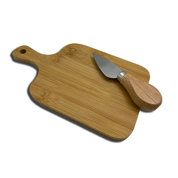 Excellent Houseware Bamboo Cheese Platter with Knife 20cm x 11.5cm 134975