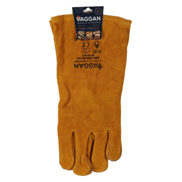 Vaggan BBQ Leather Gloves Brown XL 152343