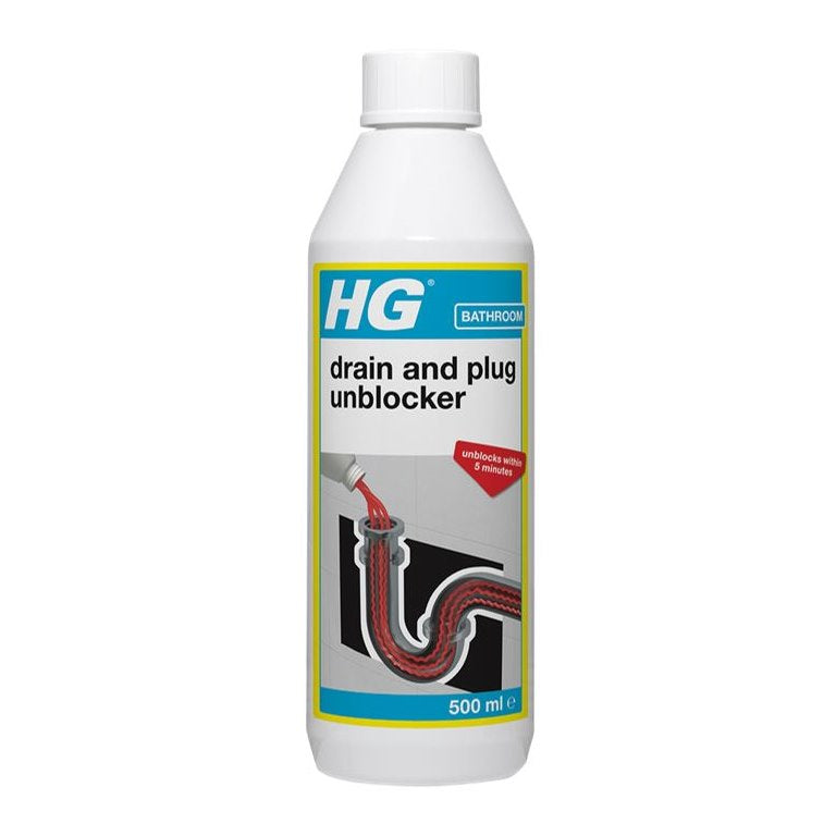 HG Drain and Plug Unblocker White 500ml 2209 | For All Types of Drains | Unblocks Within 5 Minutes