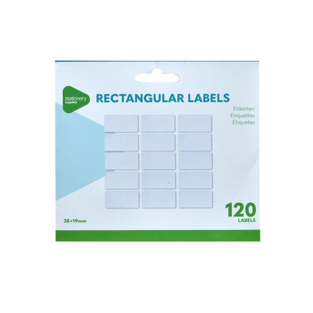 Stationery Supplies Rectangular Labels White 38mm x 19mm 081814