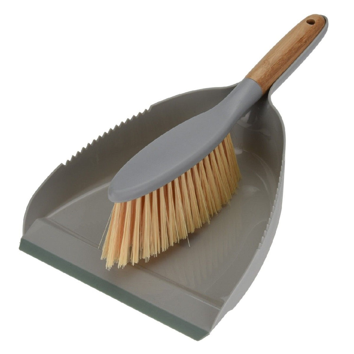 Ultra Clean Dustpan and Brush Set with Bamboo Handle Assorted Pack of 1 047676
