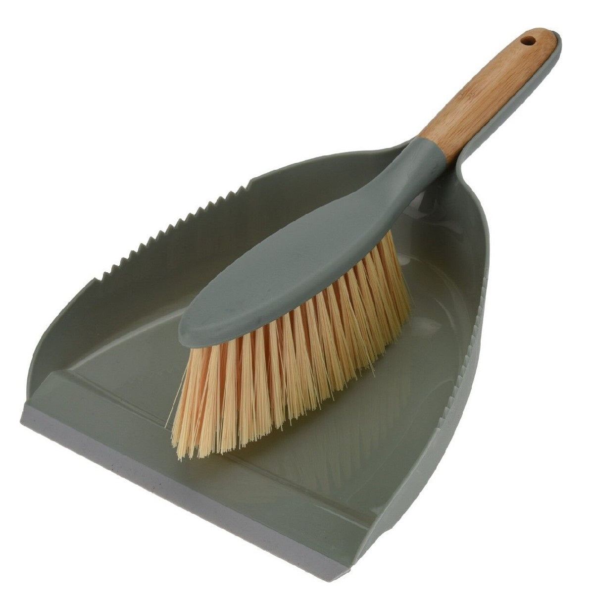 Ultra Clean Dustpan and Brush Set with Bamboo Handle Assorted Pack of 1 047676