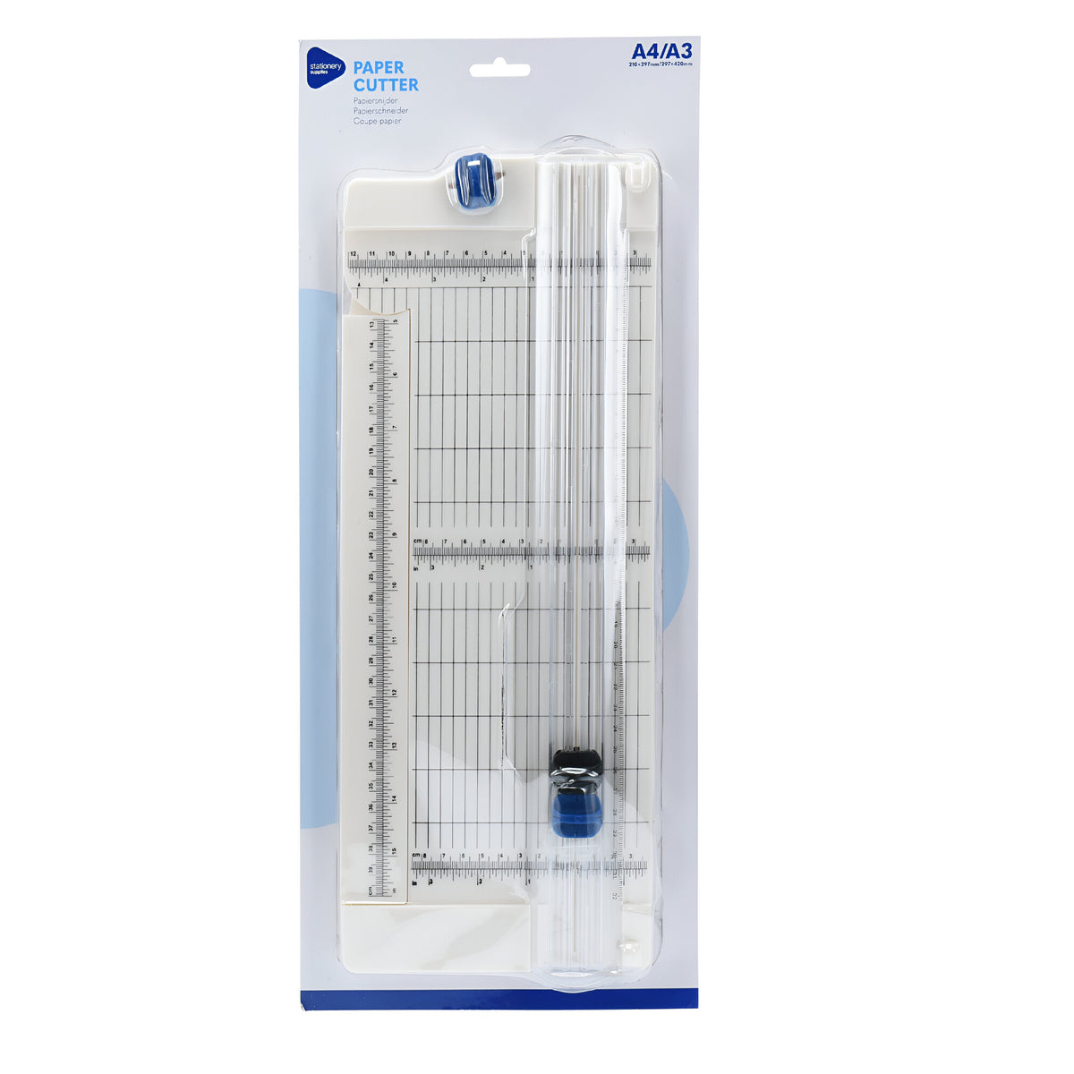 Stationery Supplies Paper Cutter for A4 and A3 White 085367 | Cutting and Folding Options