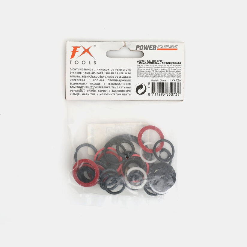 FX Tools Seal Rings Assorted Colour Pack of 40 129347 | Power Equipment | Tap Washers | Assorted Sizes