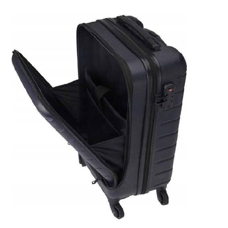 Proworld Travel Trolley Black 20-Inch 37Ltr 2.7Kg | 360 Degree Spin Wheels | Lightweight | ABS Material | Cabin Approved