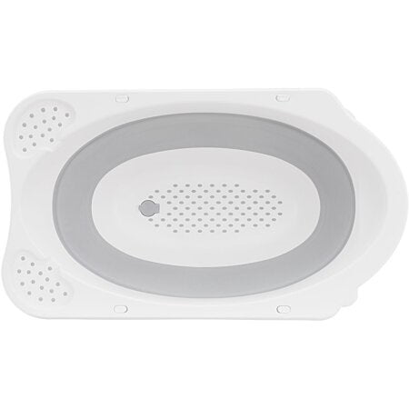 Foldable Baby Bathtub White and Grey 80cm x 46cm x 23cm 027-100300 | Non-slip Feet