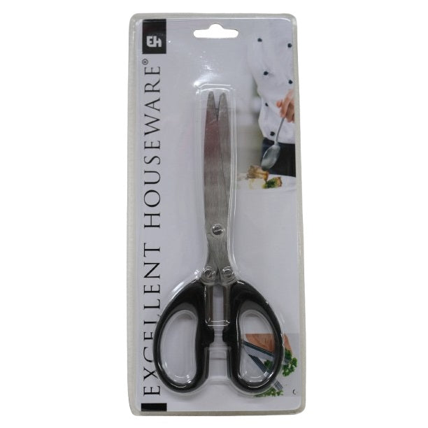 Excellent Houseware Stainless Steel Herb Scissor with 5 Blades Black 042870