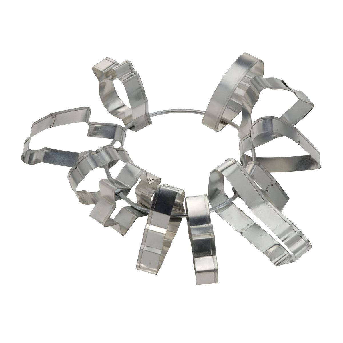 La Cucina Cookie Cutters Set on a Ring Stainless Steel Pack of 11 193667