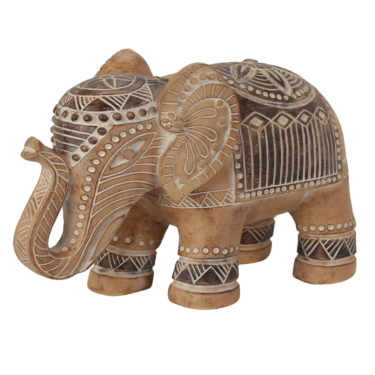 H and S Collection Wooden Elephant Assorted 31cm 185092