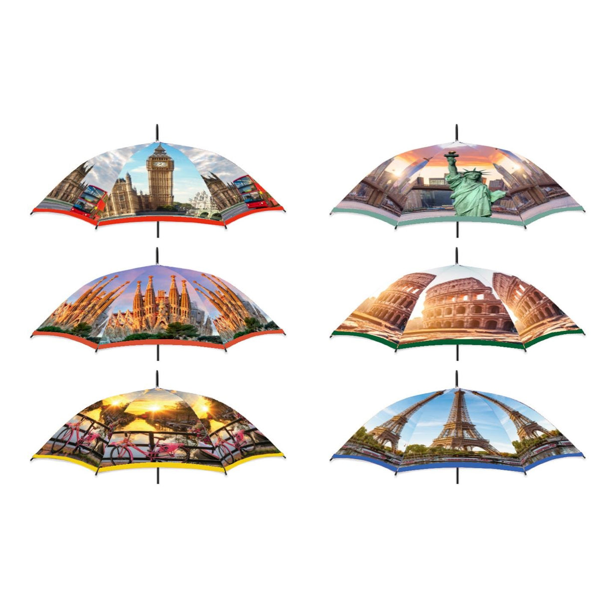 Pioneer 6 Cities Printed Umbrella Assorted Colour Pack of 1 154798