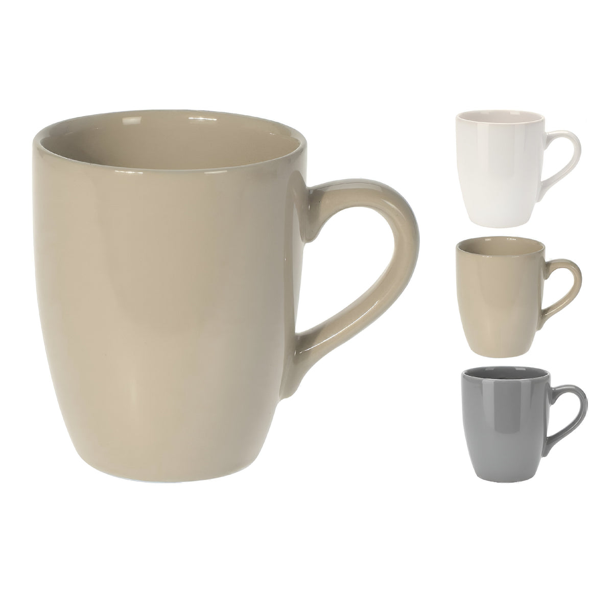Stoneware Mug Assorted Colours Pack of 1 D8 x H11cm 155853