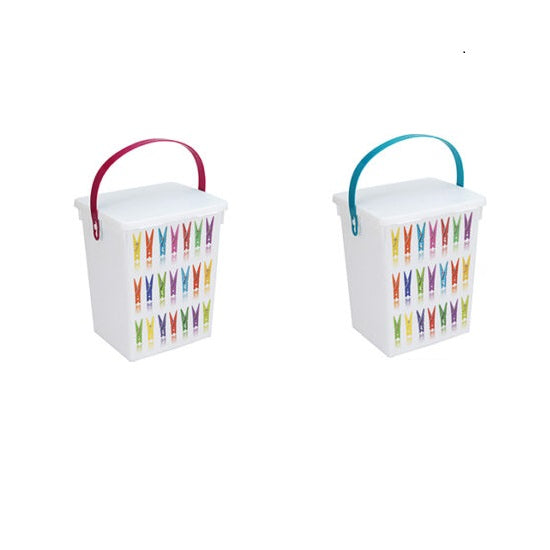 Washing Powder Storage Container Assorted Colour 5Ltr Pack of 1 | For Storing Clothes Pegs