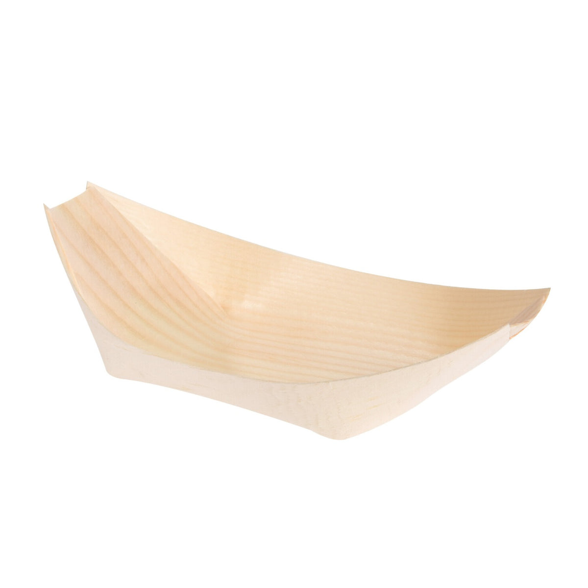 Disposable Poplar Wood Appetizer Set Brown 18cm x 10cm x 3cm Pack of 6 081635 | Boat Bowl
