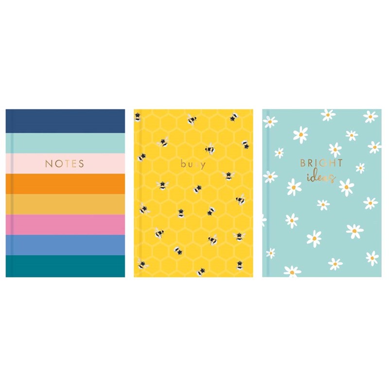 Tallon A4 Bright Design Hardback Notebook Assorted Colour Pack of 1 | Assorted Design | School Stationery | Office Stationery