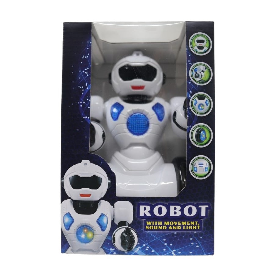 Robot with Movement Sound and Light White 22cm x 12cm x 13cm S34-938460