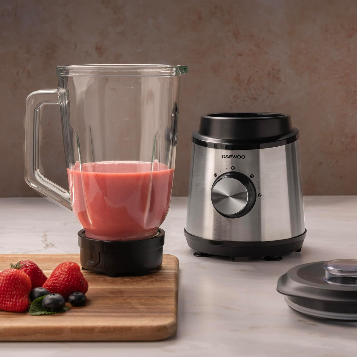 Daewoo Stainless Steel Jug Blender and Grinder Black 1500ml 800W SDA2734 | Pulse Function | Safety Lock | Easy to Clean