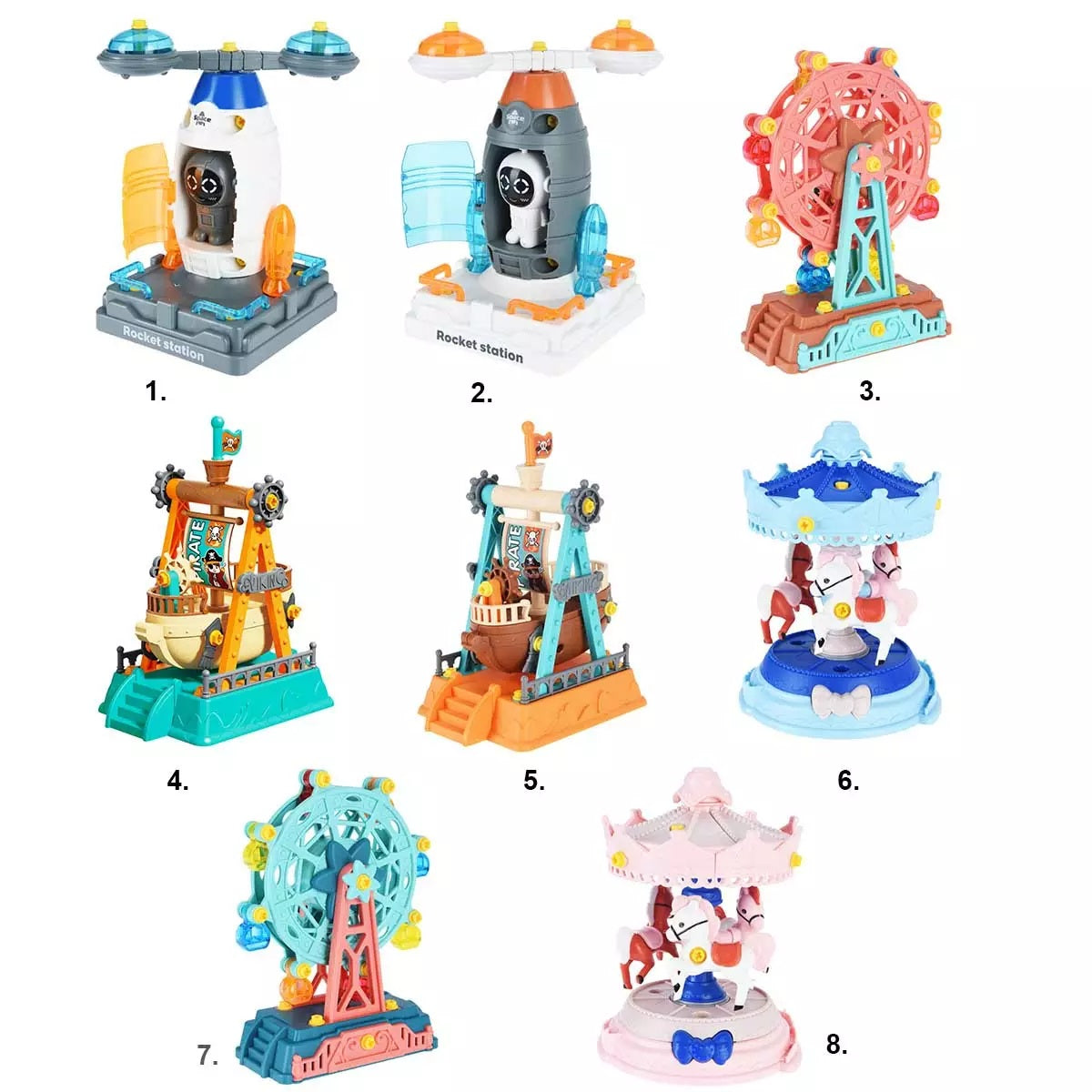 DIY Playsets Amusement Park Assorted Multicoloured Pack of 1 S40-000050 | Eight Different Sets