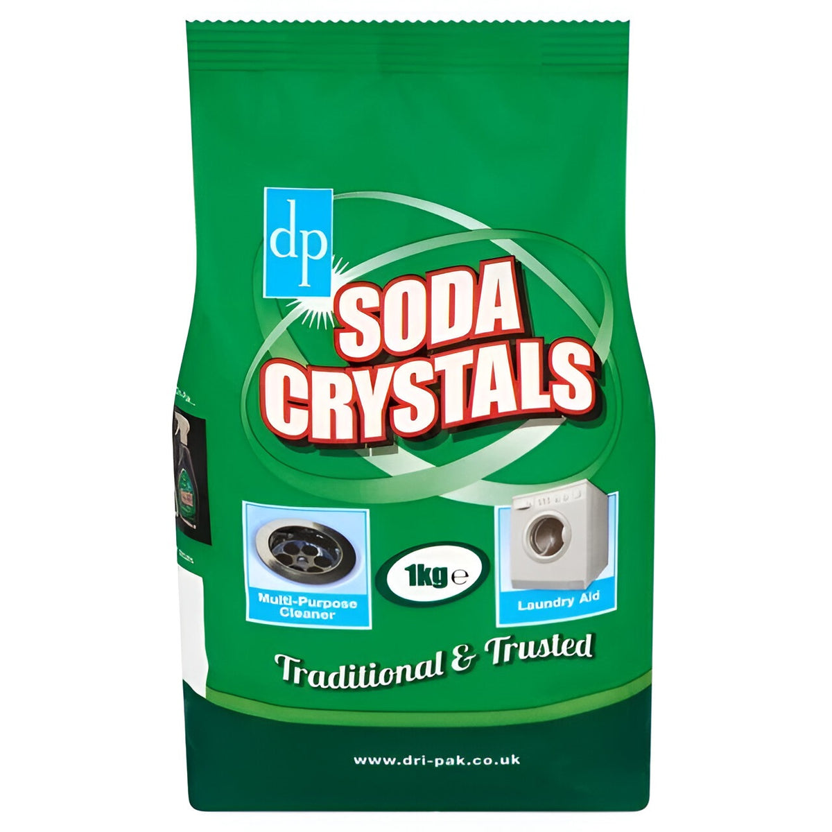 Dri-pak Clean and Natural Granulated Soda Crystals White 1Kg SOBADP61 | Multipurpose Cleaner | Laundry Aid