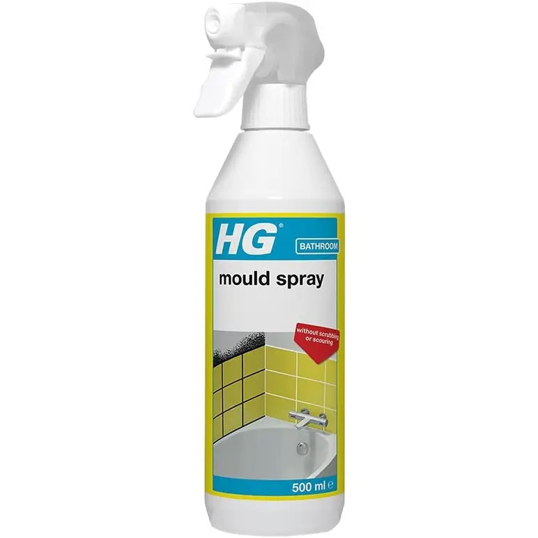 HG Bathroom Mould Spray White 500ml 186050106 | Without Scrubbing or Scouring