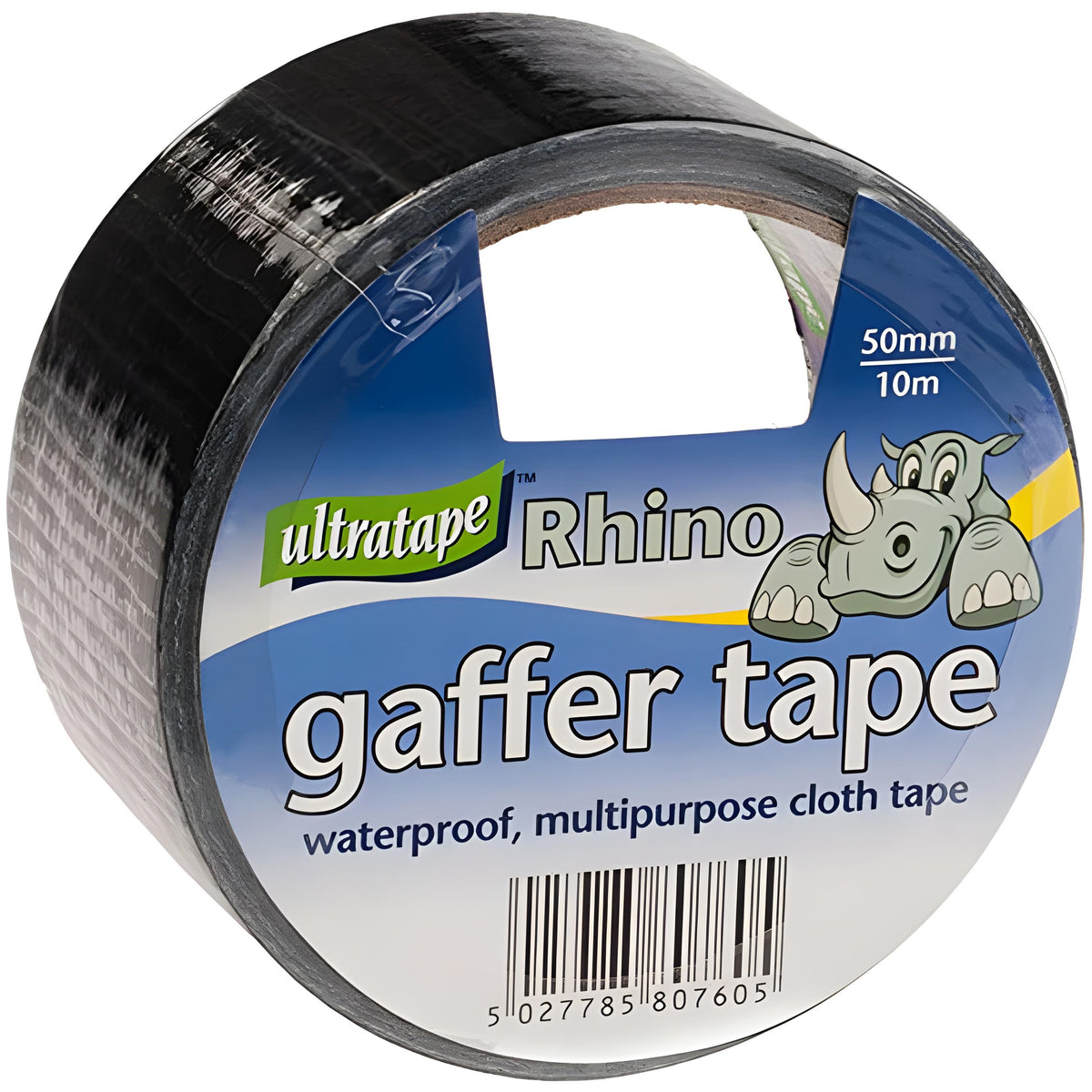 Ultratape Rhino Gaffer Cloth Tape Black 50mm x 10Mtr RT01065010BKR | Waterproof | Multipurpose
