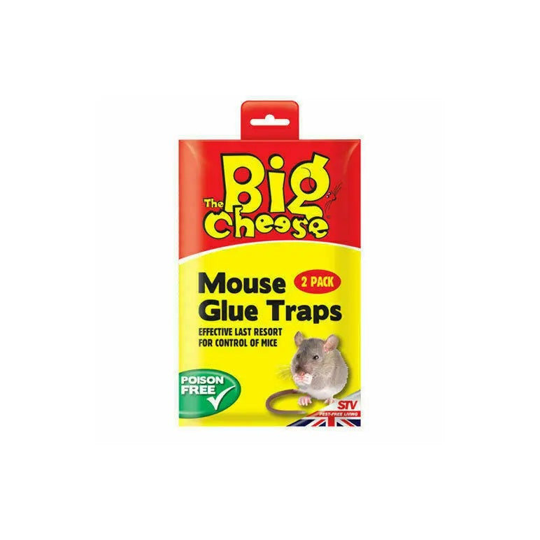 STV Big Cheese Mouse Glue Traps Red and Yellow Pack of 2 STV182 | Poison Free