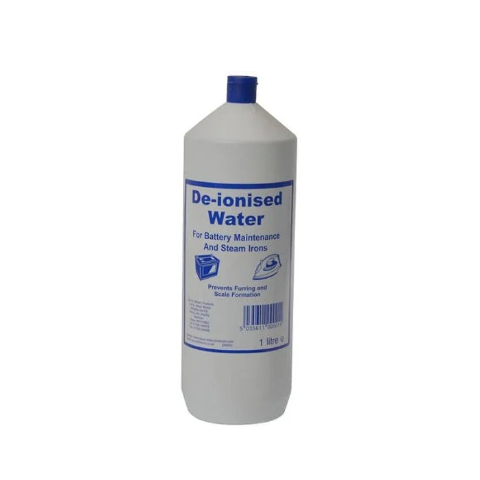 TUW De-Ionised Water for Batteries and Steam Irons Clear 1Ltr DW001