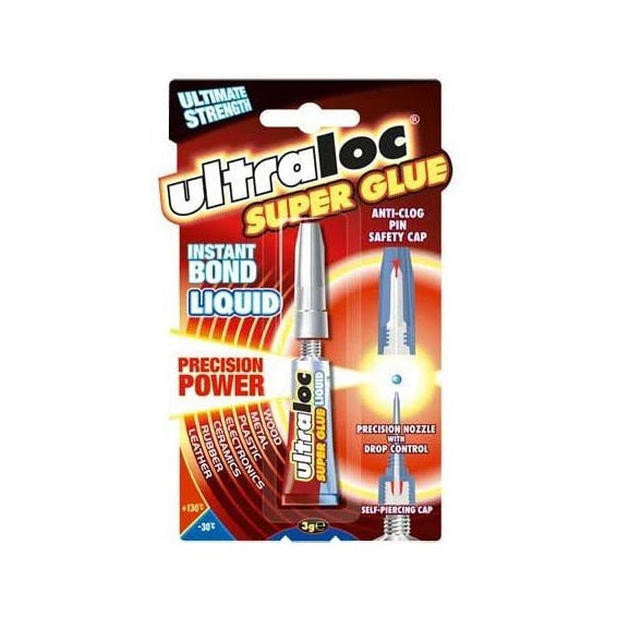 Ultraloc Ultimate Strength Super Glue Multicolour 3g SULSNP3 | Instant Bond | Precision Power | Anti-Clog Pin