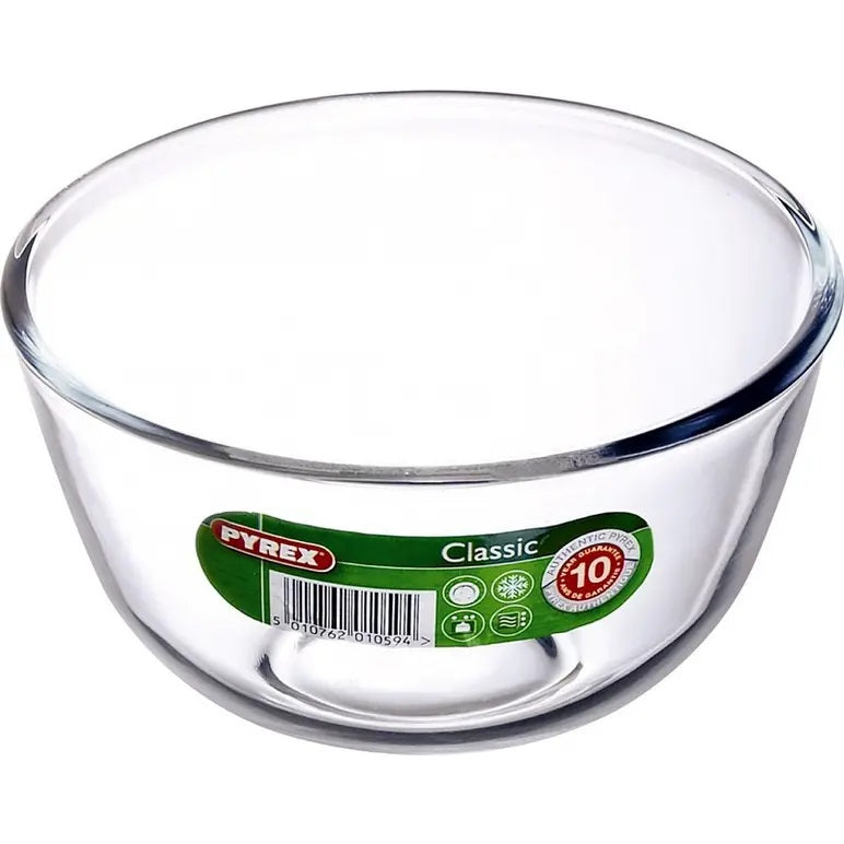 Pyrex Classic Round Shaped Glass Mixing Bowl Clear 3Ltr 181B000