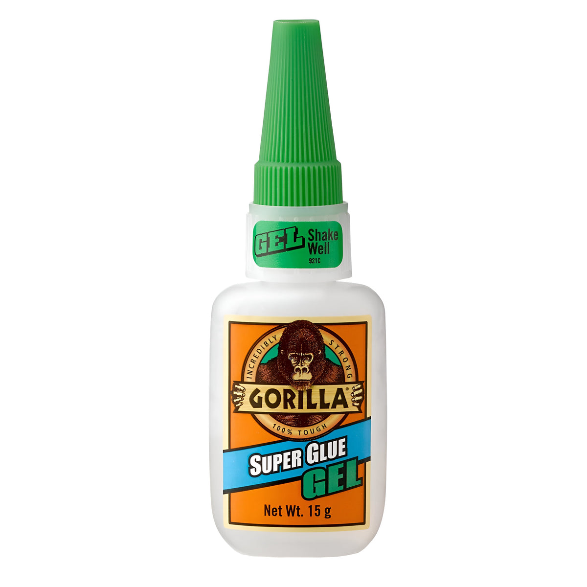Gorilla Gel Superglue White 15g 1296B | Set Time 10-45 Second | No Run - Control Gel | Impact Strength | Anti - Clog Cap | Bonds Metal - Wood - Ceramic - Rubber - Paper - Plastics and More