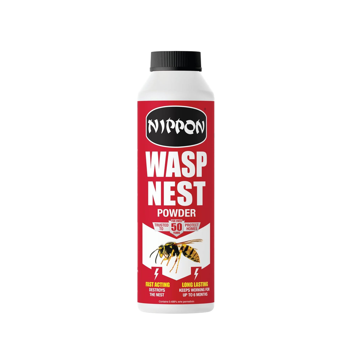 Vitax Nippon Wasp Nest Powder Red 300g VTX5NWP300 | Fast Acting | Long-lasting | Protect Homes | For Indoor and Outdoor Use