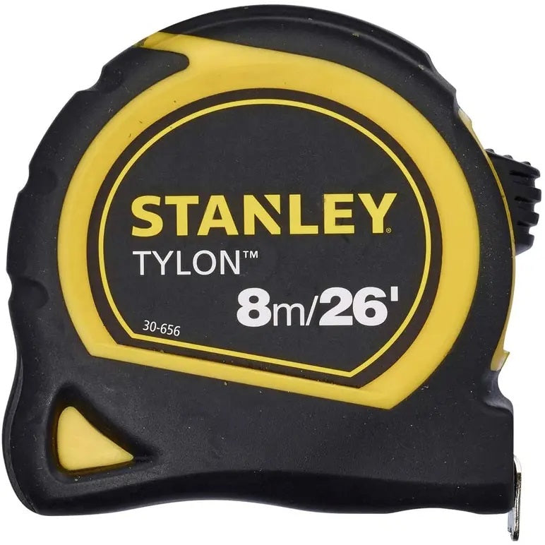 Stanley Tylon Tape Measure Black and Yellow 8Mtr 30-656