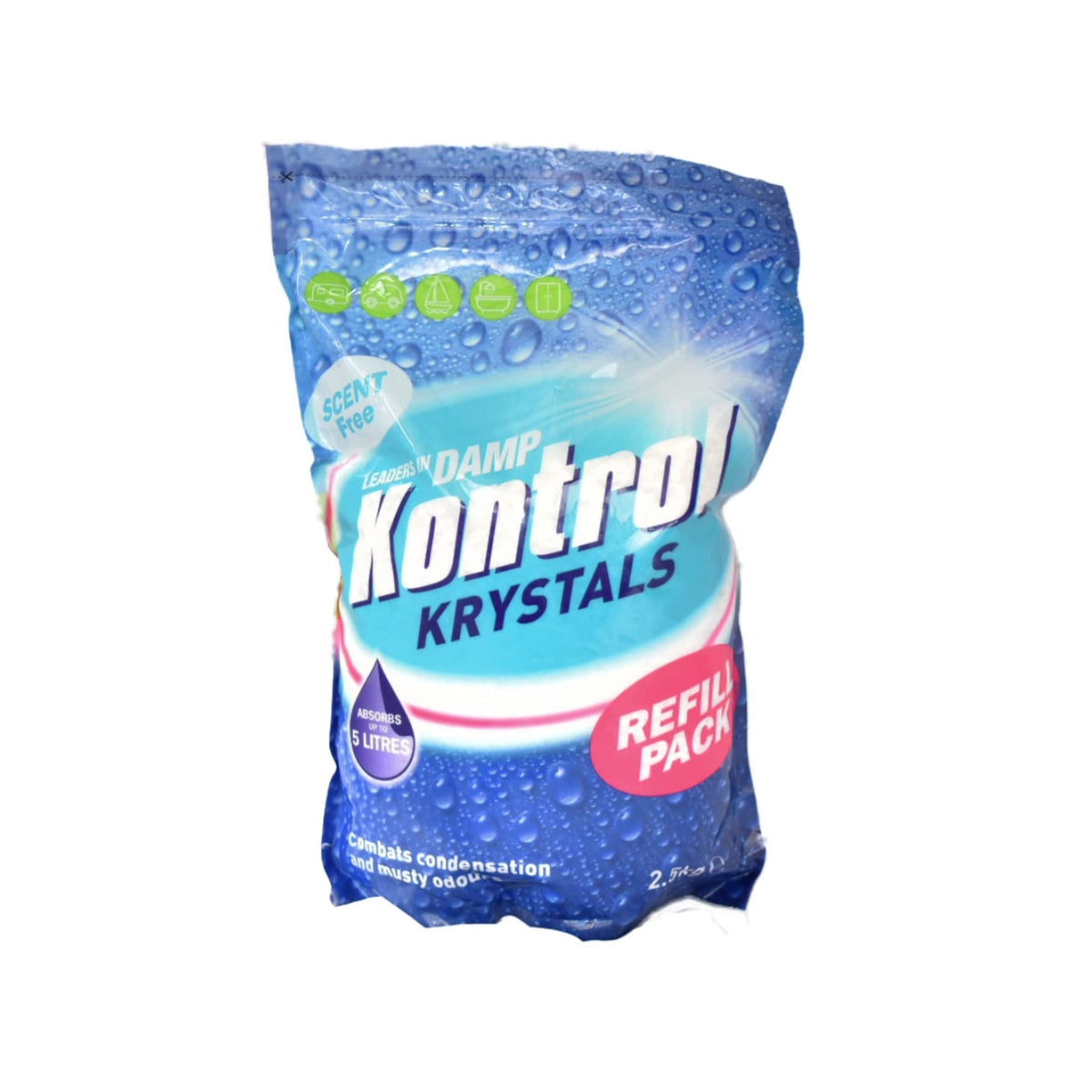 Kontrol Moisture Damp Krystals Unscented Refills Blue 2.5Kg KRO307
