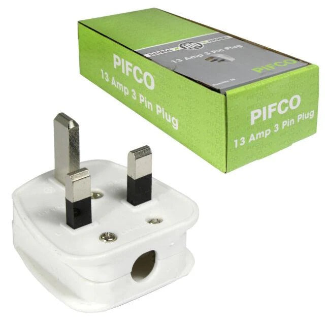 Pifco 13A Three Pin Fused Plug White