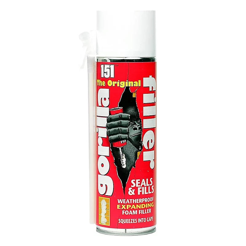 151 Original Gorilla Filler White 280ml GF4 | Seals and Fills | Weatherproof Expanding Foam Filler | Squeezes Into Gaps