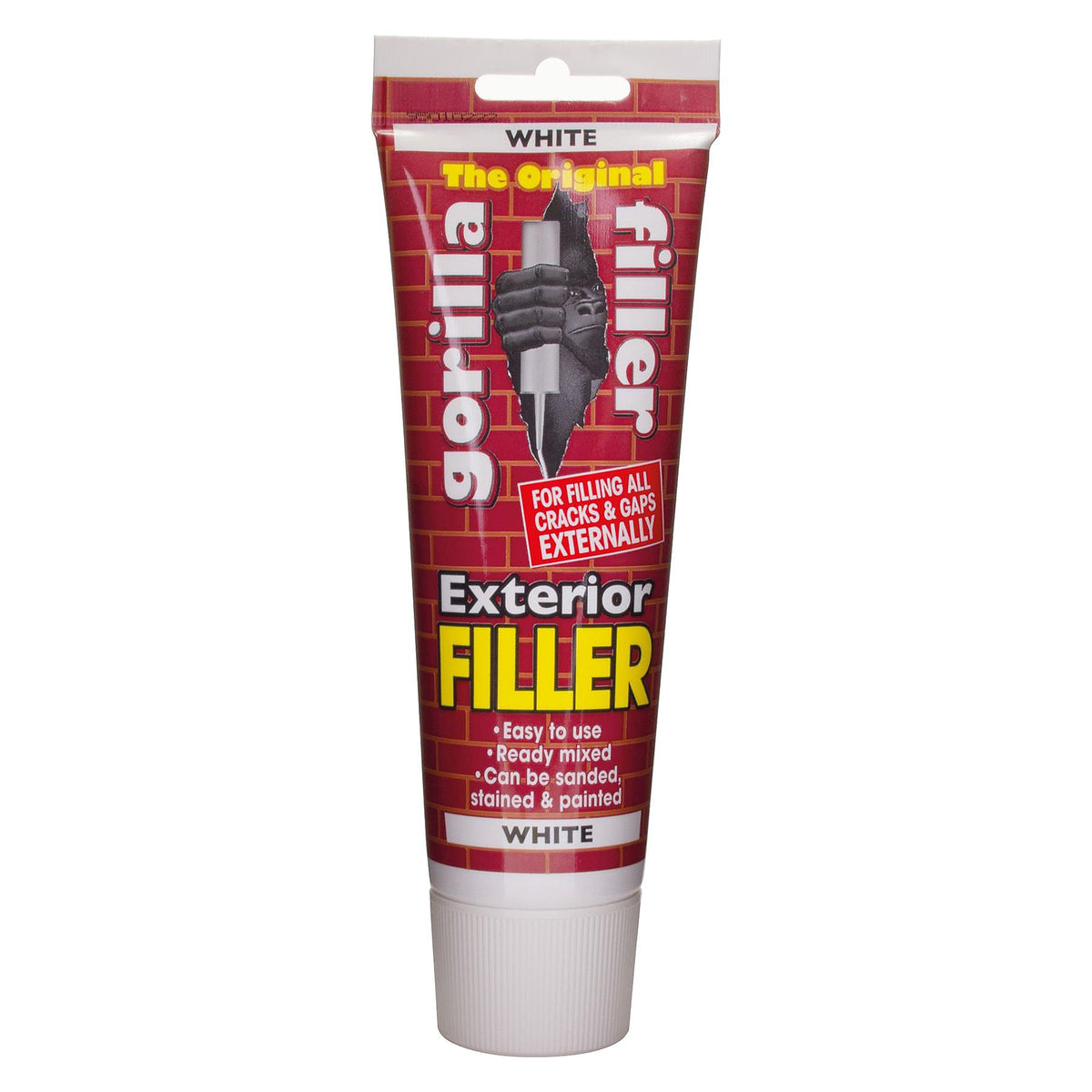 151 Original Gorilla Filler Exterior Filler Tube White 330g GF9 | Easy To Use | Ready Mixed | Can be Sanded Stained and Painted